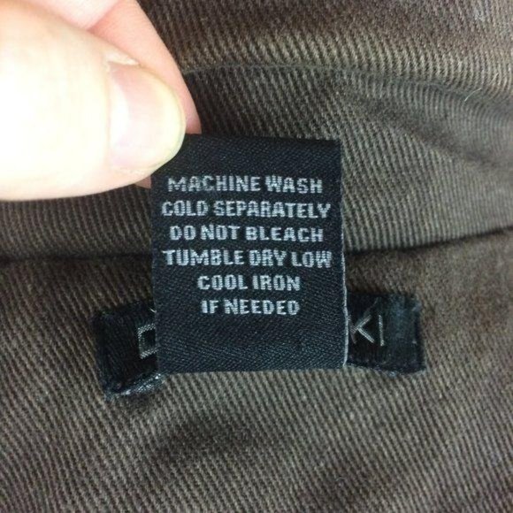 Doki Geki Women's Size Small Brown Canvas Raw Hem Utility Jacket Long Sleeve - Picture 8 of 8